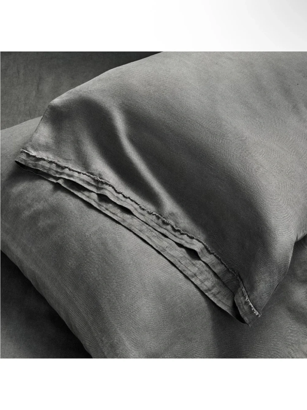 NWT Full 100% Linen Sheet Set Dark Gray - Casaluna